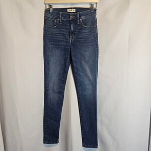 Madewell 9" Mid-Rise Skinny Jeans Women's Size 27 Dark Wash Denim